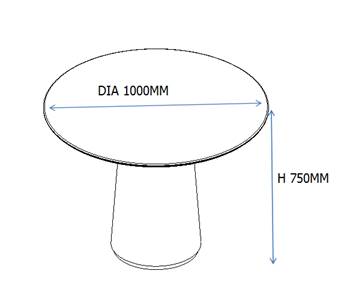 Round Conference Table office discussing table damension