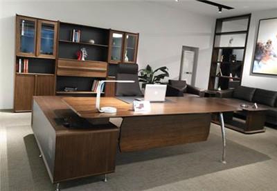 Office furniture L shape executive table aluminium legs