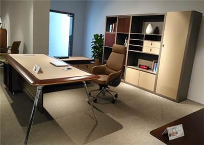 High class Popular executive table with leather 